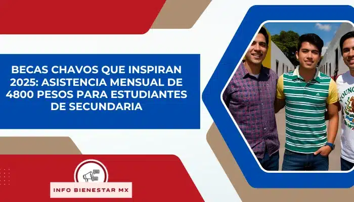Becas Chavos que Inspiran 2025: Asistencia mensual de 4800 pesos para estudiantes de secundaria