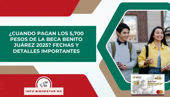 ¿Cuando pagan los 5,700 pesos de la Beca Benito Juárez 2025? Fechas y detalles importantes