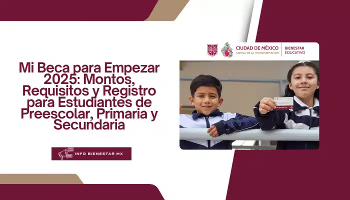 Mi Beca para Empezar 2025: Montos, Requisitos y Registro para Estudiantes de Preescolar, Primaria y Secundaria