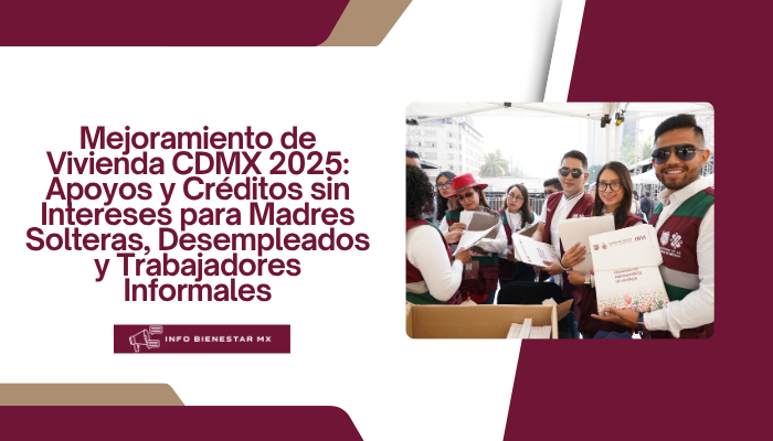 Mejoramiento de Vivienda CDMX 2025: Apoyos y Créditos sin Intereses para Madres Solteras, Desempleados y Trabajadores Informales