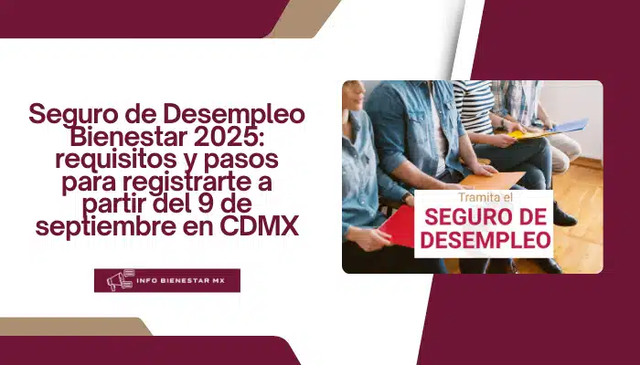 Seguro de Desempleo Bienestar 2025: requisitos y pasos para registrarte a partir del 9 de septiembre en CDMX