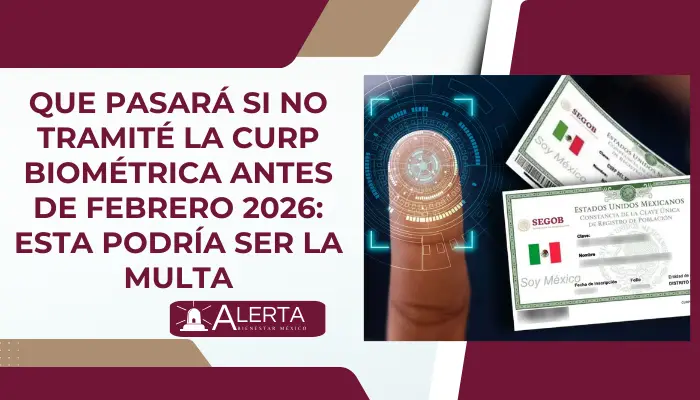 Que pasará si NO tramité la CURP biométrica antes de febrero 2026: esta podría ser la MULTA