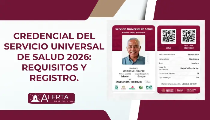Credencial del Servicio Universal de Salud 2026: requisitos y registro.