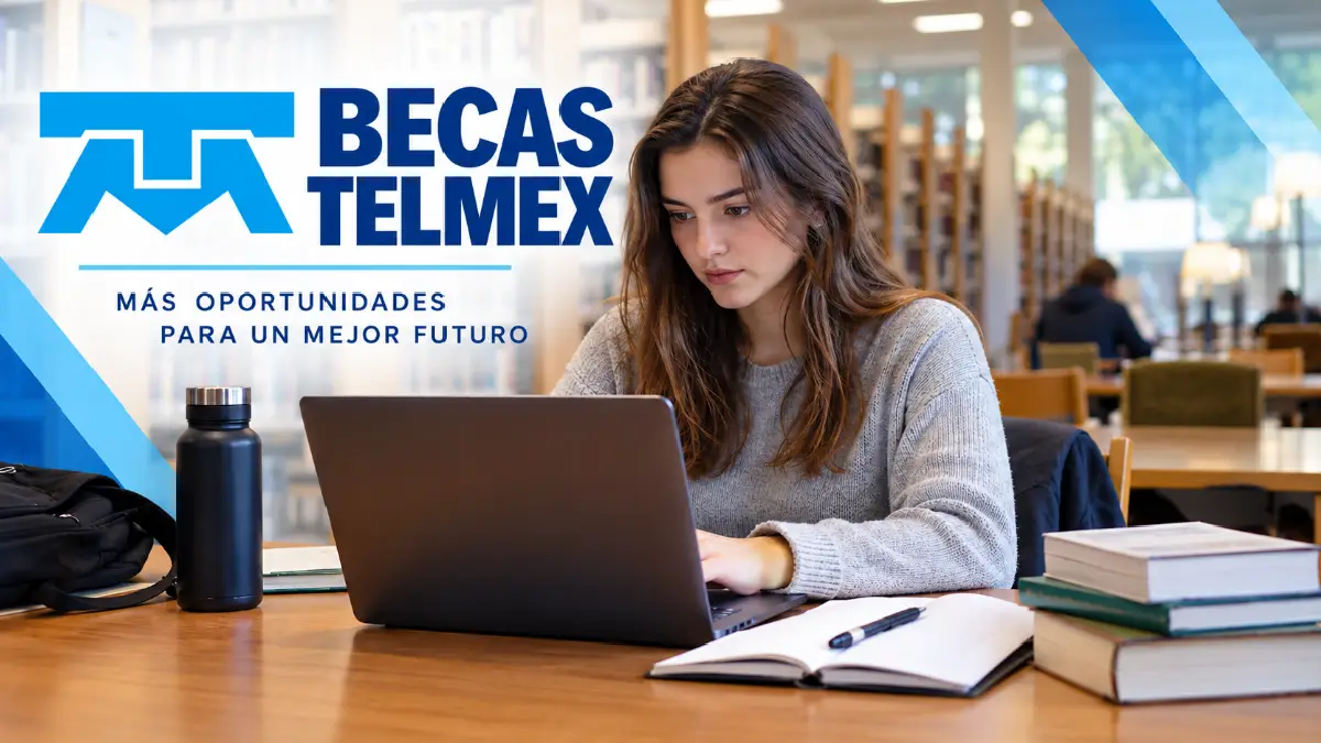 Beca Telmex 2026: $1,500 al mes, laptop e internet
